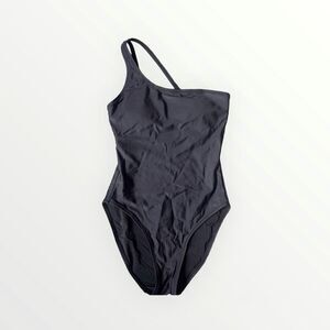 Girlfriend Collective Asymmetrical Split Strap One Piece Swimsuit Size XS